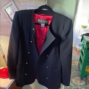 Escada Black Blazer with Gold Accents